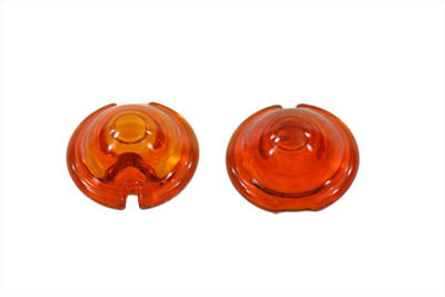 Replica Marker Lamp Lens Glass Bullet Style Amber - V-Twin Mfg.