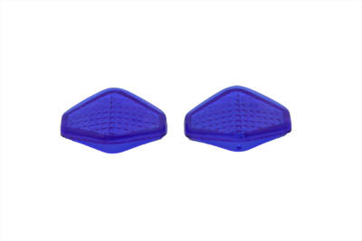 Lens Set Diamond Style Blue Custom Style - V-Twin Mfg.