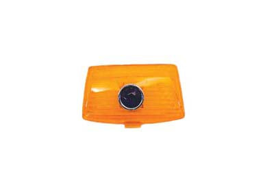 Amber Front Fender Tip Lens with Blue Dot - V-Twin Mfg.