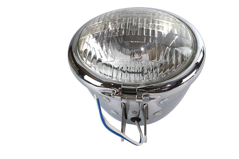 5-3/4 inch Round Headlamp Teardrop Style - V-Twin Mfg.