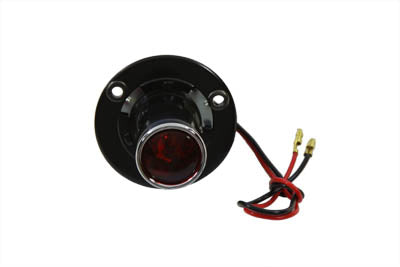 Black 1 inch Round Tail Lamp - V-Twin Mfg.