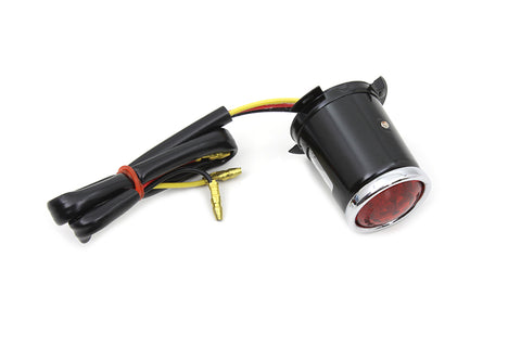 Black 1 inch Round Tail Lamp - V-Twin Mfg.
