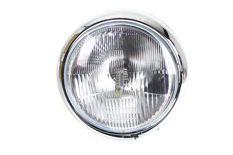 7 inch 6 Volt LED Glide Headlamp Chrome - V-Twin Mfg.