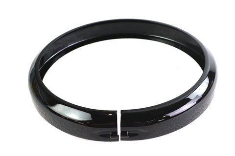 Outer Headlamp Trim Rim Black - V-Twin Mfg.