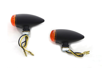 Mini LED Bullet Amber Lens Marker Lamp Set - V-Twin Mfg.
