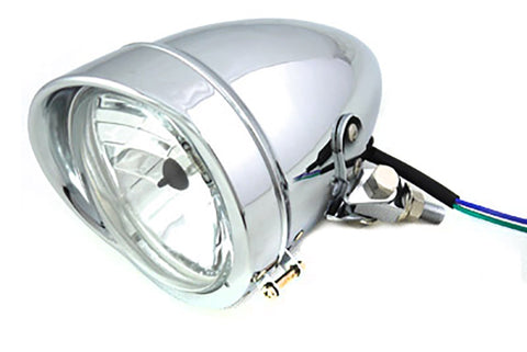 4-1/2 inch Bullet Headlamp Chrome - V-Twin Mfg.