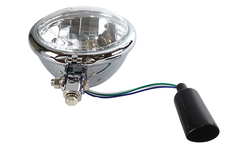 5-3/4 inch Round Headlamp Chrome - V-Twin Mfg.