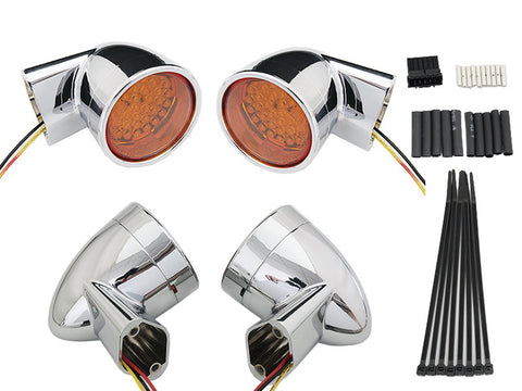 Chrome Revox Bullet LED Turn Signal Lamp Kit - V-Twin Mfg.