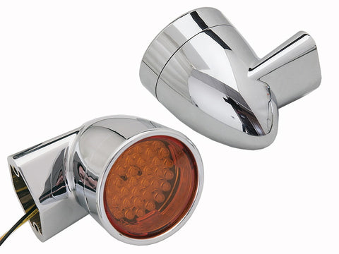 Chrome Revox Bullet LED Rear Turn Signal Set - V-Twin Mfg.