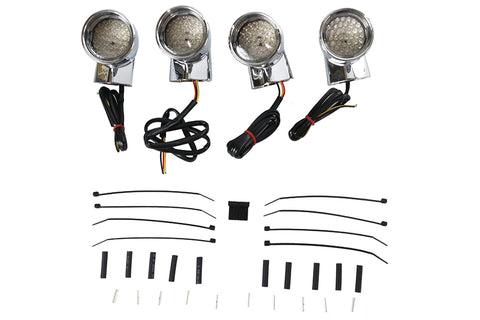 Chrome Revox Bullet LED Turn Signal Lamp Kit - V-Twin Mfg.
