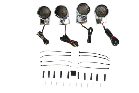 Chrome Revox Bullet LED Turn Signal Lamp Kit - V-Twin Mfg.