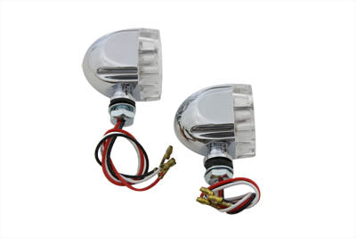 Mini Marker Lamp Set Maltese Style Clear Lens - V-Twin Mfg.