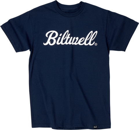 BILTWELL Script T-Shirt - Navy - Medium 8101-052-003