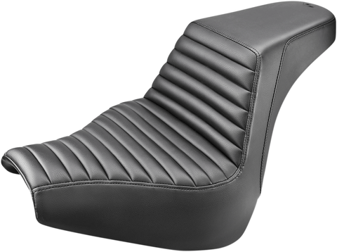 SADDLEMEN Step-Up Seat - Front Tuck-n-Roll - Black - FXBR/S 818-31-171
