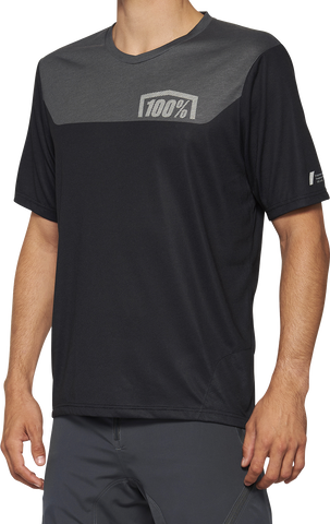 100% Airmatic Jersey - Short-Sleeve - Black/Charcoal - XL 40014-00003