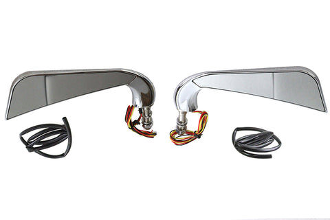 Evil Eye Mirror Set with Billet Stems - V-Twin Mfg.