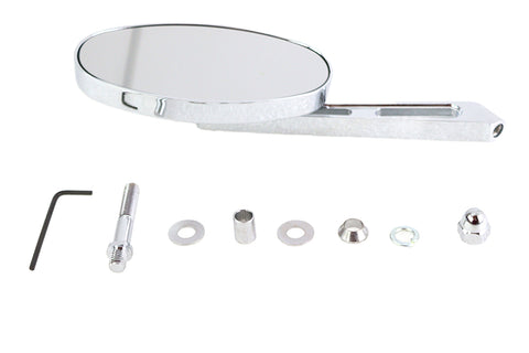 Cateye Mirror with Billet Girder Stem Chrome - V-Twin Mfg.