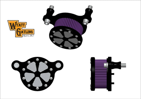 Wyatt Gatling Air Cleaner Kit Chrome - V-Twin Mfg.