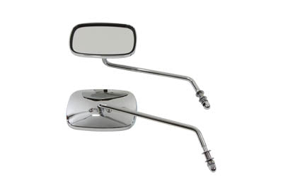 Replica Swivel Mirror Set with Long Stem Chrome - V-Twin Mfg.