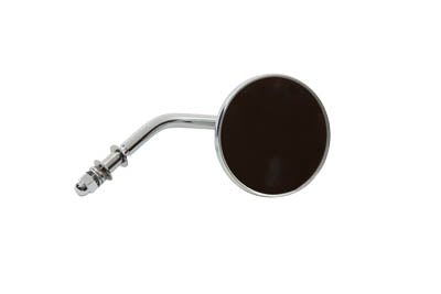 Chrome 3 inch Round Mini Mirror with Stock Stem - V-Twin Mfg.