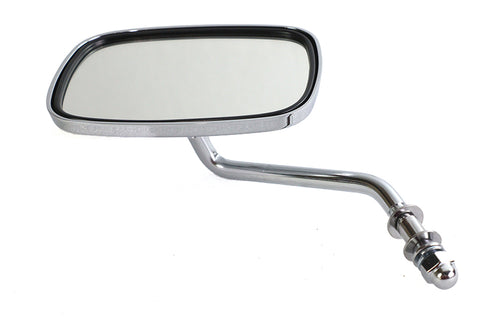 Chrome Replica Swivel Mirror with Short Billet Stem - V-Twin Mfg.