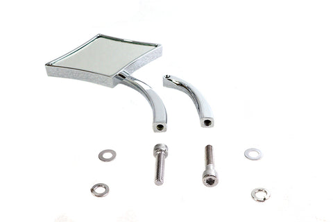 Diamond Mirror with Billet Stem Chrome - V-Twin Mfg.
