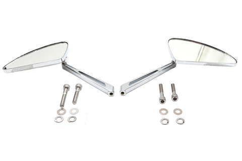 Teardrop Mirror Set with Slotted Stems - V-Twin Mfg.