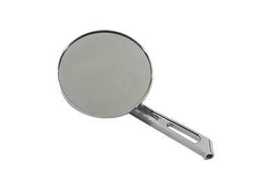 Round Flame Mirror with 2 Slot Stem - V-Twin Mfg.