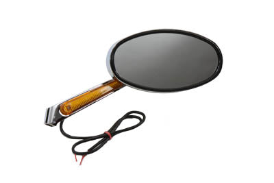 Round Mirror Die Cast with Lighted Stem - V-Twin Mfg.