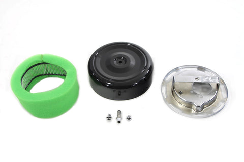 7 inch Round Air Cleaner With Black Cover - V-Twin Mfg.