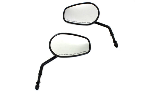 Black Taper Convex Mirror Set - V-Twin Mfg.