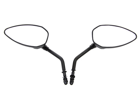 Triangle Mirror Set with Round Stems - V-Twin Mfg.