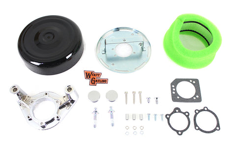 8 inch Air Cleaner Kit Black - V-Twin Mfg.