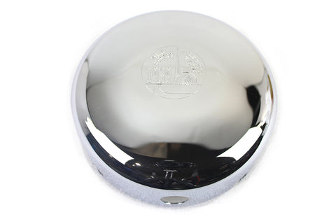 Round Air Cleaner Cover with World's Fair Emblem - V-Twin Mfg.
