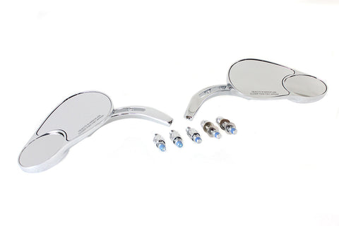 Big Twin Mirror Set Chrome - V-Twin Mfg.