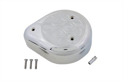 Chrome Flame Teardrop Air Cleaner - V-Twin Mfg.
