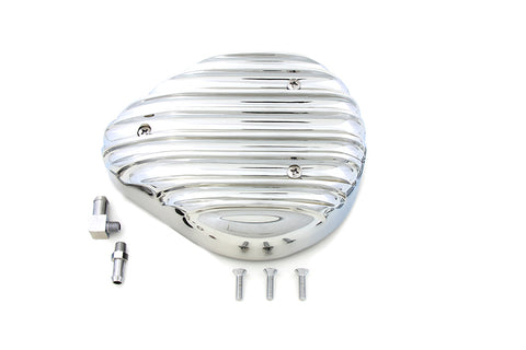 Chrome Finned Teardrop Air Cleaner - V-Twin Mfg.