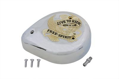 Eagle Spirit Gold Inlay Air Cleaner - V-Twin Mfg.