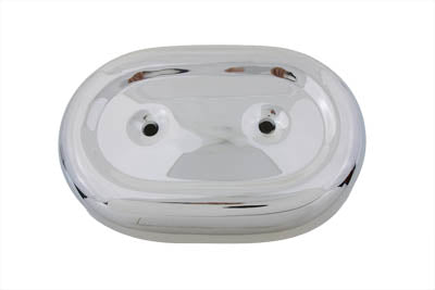 Oval Air Cleaner Cover Chrome - V-Twin Mfg.
