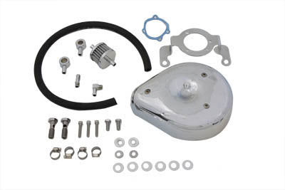 Teardrop Air Cleaner Kit Smooth Chrome - V-Twin Mfg.