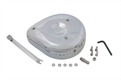 Teardrop Air Cleaner Kit Smooth Chrome - V-Twin Mfg.