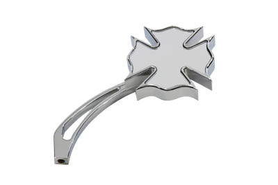 Chrome Firefighter Mirror with Billet Maltese Stem - V-Twin Mfg.