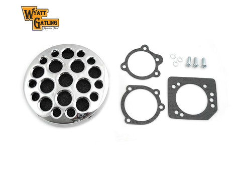 Wyatt Gatling Chrome Drilled CV Air Cleaner - V-Twin Mfg.
