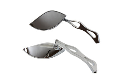 Baroque Mirror Set with Billet Teardrop Stems - V-Twin Mfg.