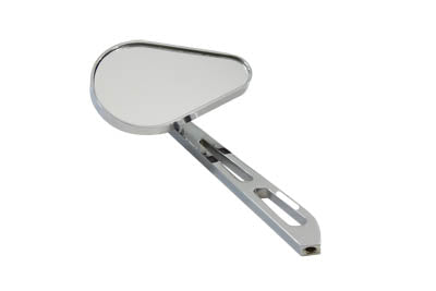 Teardrop Mirror Chrome with Billet Slotted Stem - V-Twin Mfg.