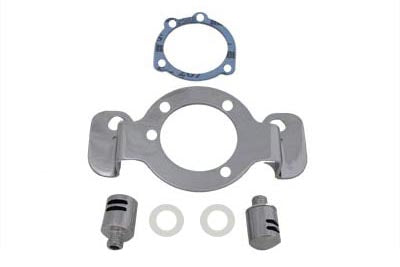 Breather and Bracket Kit Chrome - V-Twin Mfg.