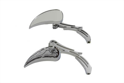 Chrome Billet Teardrop Mirror Set - V-Twin Mfg.