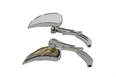 Chrome Billet Teardrop Mirror Set - V-Twin Mfg.