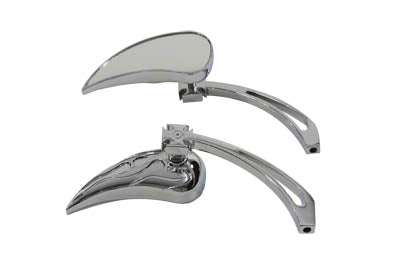 Chrome Billet Teardrop Mirror Set - V-Twin Mfg.