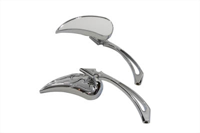 Chrome Billet Teardrop Mirror Set - V-Twin Mfg.